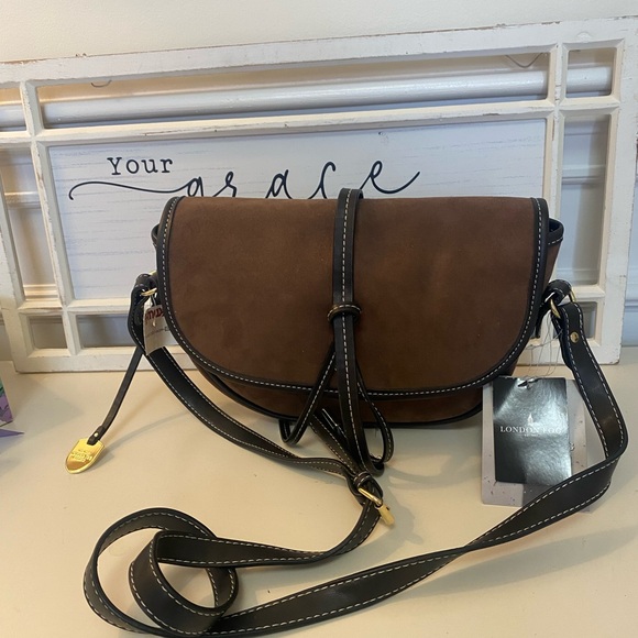 London Fog Handbags - London Fog Brown Crossbody Bag